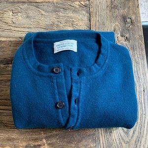 United colors of Benetton button blue sweater lamb